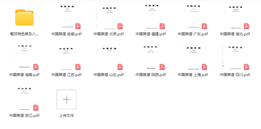 中国菜谱书籍分享【包含8大菜系】
